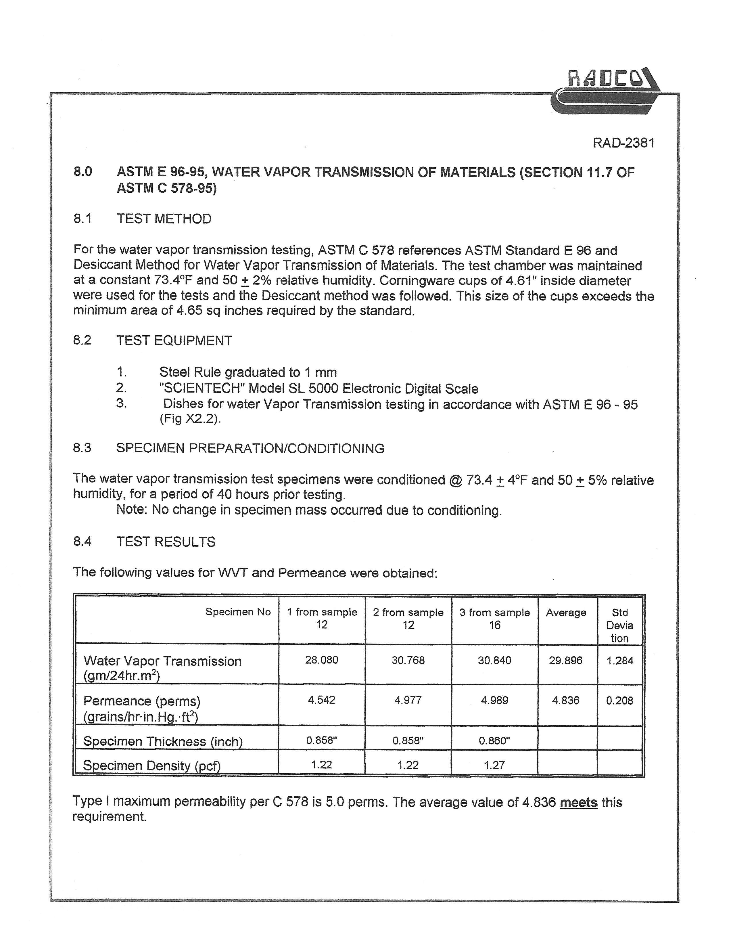 ASTM E 96 95